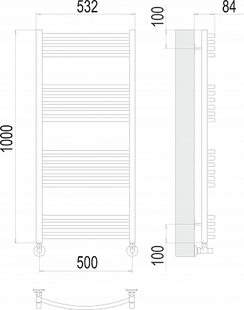 Классик П20 500х1000 Полотенцесушитель  TERMINUS Бор - фото 3