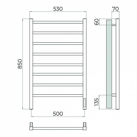 Ватикан П8 500х850 Электро Полотенцесушитель TERMINUS Золото Бор - фото 4 Ватикан П8 500х850 Электро Полотенцесушитель TERMINUS Золото Бор - фото 4